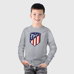 Лонгслив хлопковый детский Atletico Madrid FC, цвет: меланж — фото 2