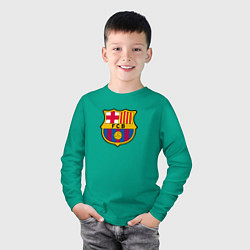 Лонгслив хлопковый детский Barcelona fc sport, цвет: зеленый — фото 2