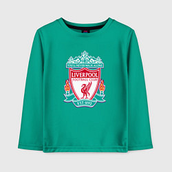 Лонгслив хлопковый детский Liverpool fc sport collection, цвет: зеленый