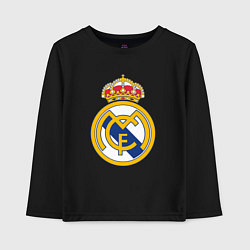 Лонгслив хлопковый детский Real madrid fc sport, цвет: черный