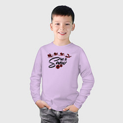 Лонгслив хлопковый детский Pajama pattern let it snow, цвет: лаванда — фото 2