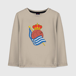 Лонгслив хлопковый детский Real Sociedad fc club, цвет: миндальный