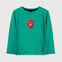 Лонгслив хлопковый детский Arsenal fc sport club, цвет: зеленый