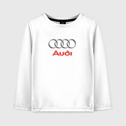 Лонгслив хлопковый детский Audi brend, цвет: белый