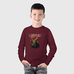 Лонгслив хлопковый детский Русы против ящеров, цвет: меланж-бордовый — фото 2
