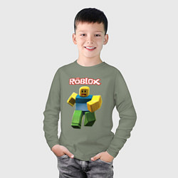 Лонгслив хлопковый детский Roblox бегущий персонаж, цвет: авокадо — фото 2