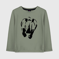 Детский лонгслив Носорог атакует