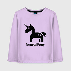 Лонгслив хлопковый детский Neural Pony, цвет: лаванда