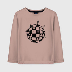 Детский лонгслив Шахматный мир