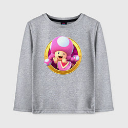 Детский лонгслив Тоад девочка значок