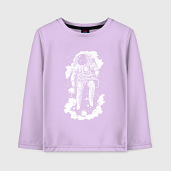 Детский лонгслив Космонавт среди звезд