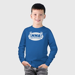Лонгслив хлопковый детский MMA sport, цвет: синий — фото 2