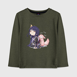 Детский лонгслив Шогун Райден и лисичка Мико