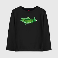 Детский лонгслив Зелёная рыбка