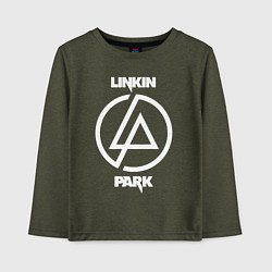 Лонгслив хлопковый детский Linkin Park logo, цвет: меланж-хаки