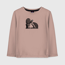 Детский лонгслив Ежик и кактус