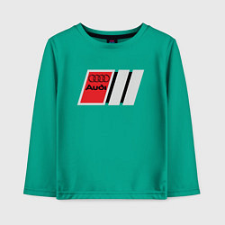 Лонгслив хлопковый детский Audi logo, цвет: зеленый