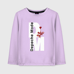 Лонгслив хлопковый детский Depeche Mode - Rose Violator mode, цвет: лаванда