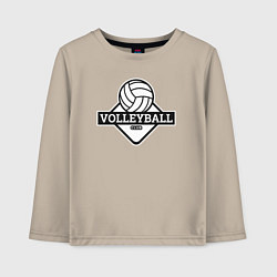 Лонгслив хлопковый детский Volleyball club, цвет: миндальный