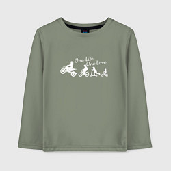 Детский лонгслив One life one love wite