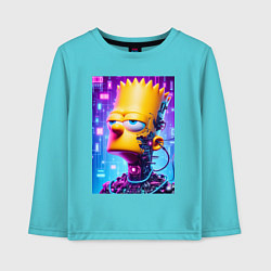 Детский лонгслив Cyber Bart Simpson - ai art