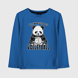 Детский лонгслив Panda volleyball