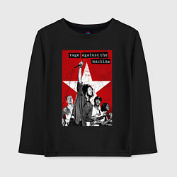 Лонгслив хлопковый детский Rage Against the Machine - group, цвет: черный