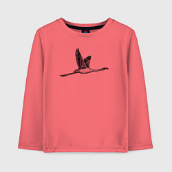 Детский лонгслив Фламинго летит