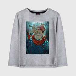 Лонгслив хлопковый детский Крутой Суккуна, цвет: меланж