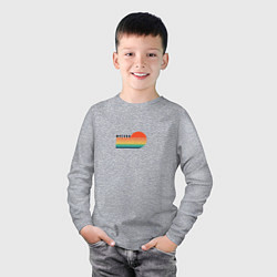 Лонгслив хлопковый детский Москва ретро, цвет: меланж — фото 2