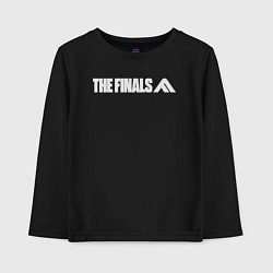 Лонгслив хлопковый детский The finals logo, цвет: черный