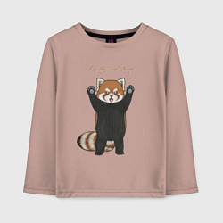 Детский лонгслив Im big and scary красная панда