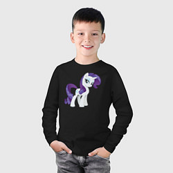 Лонгслив хлопковый детский Рарити из My Little Pony в кино, цвет: черный — фото 2