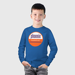 Лонгслив хлопковый детский Баскетбол Финикса, цвет: синий — фото 2