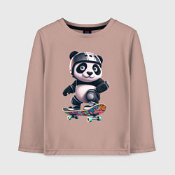 Детский лонгслив Cool panda on a skateboard - extreme