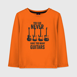 Детский лонгслив Гитар не может быть очень много