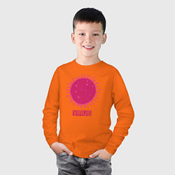 Лонгслив хлопковый детский Pink virus, цвет: оранжевый — фото 2