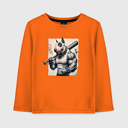 Детский лонгслив Качок Булли с битой - нейросеть