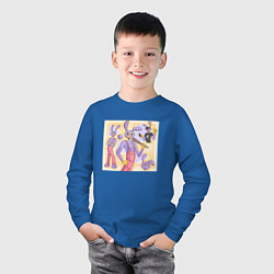 Лонгслив хлопковый детский Джекс Удивительный цифровой цирк, цвет: синий — фото 2