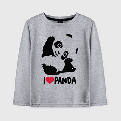 Детский лонгслив I love panda