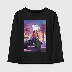 Лонгслив хлопковый детский GTA6, цвет: черный