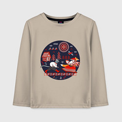 Детский лонгслив Кот и лиса из сказки