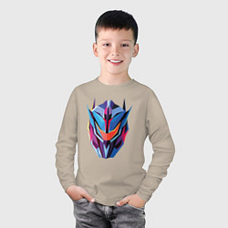 Лонгслив хлопковый детский Transformers art, цвет: миндальный — фото 2