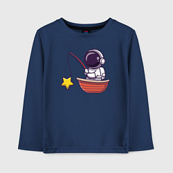 Детский лонгслив Космонавт рыбачок