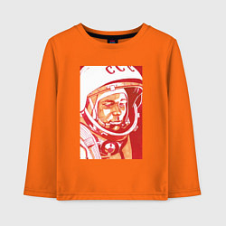 Лонгслив хлопковый детский Gagarin in red, цвет: оранжевый