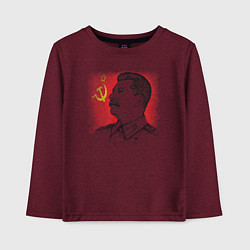 Детский лонгслив Профиль Сталина СССР