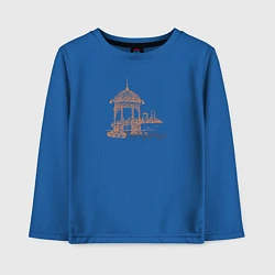 Лонгслив хлопковый детский Екатеринбург символ города, цвет: синий