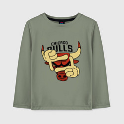 Детский лонгслив Bulls logo with hands