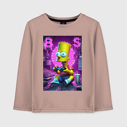 Детский лонгслив Bart Simpson - cool gamer