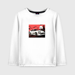 Детский лонгслив Тойота Супра на закате
